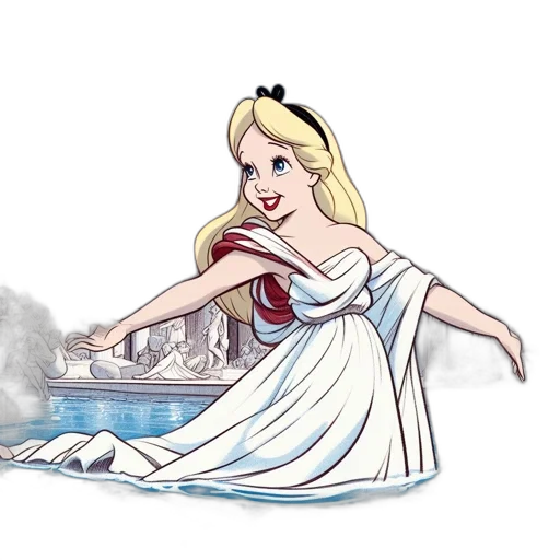 dress, cartoon, comic book art, concept art transparent PNG cut-out