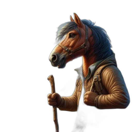dragon, staff, animal, mask transparent PNG cut-out