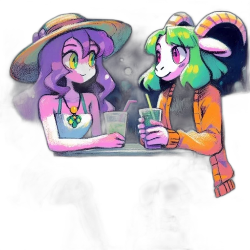 hat, mask, vaporwave, watercolor transparent PNG cut-out