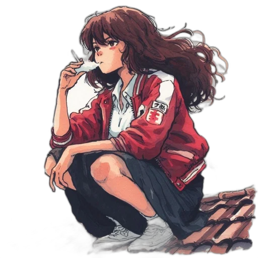 jacket, face, dress, anime transparent PNG cut-out