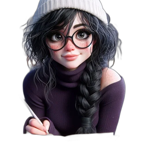 hat, face, staff, hair transparent PNG cut-out