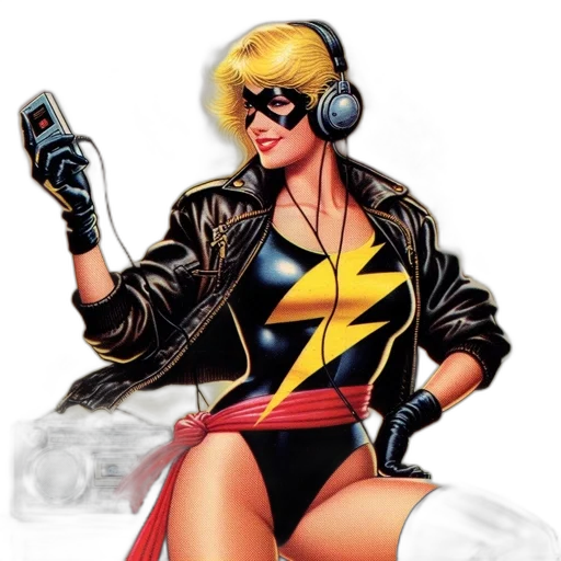 comic book art, concept art, cartoon, blonde-haired transparent PNG cut-out