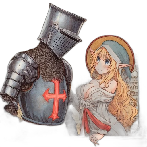 sword, weapon, fantasy art, watercolor transparent PNG cut-out