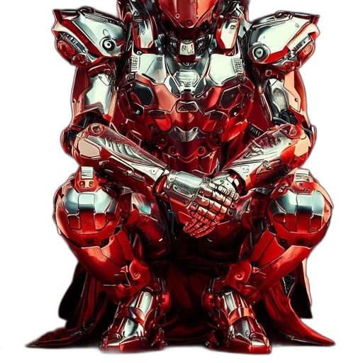 robot, weapon, concept art, 3d render transparent PNG cut-out