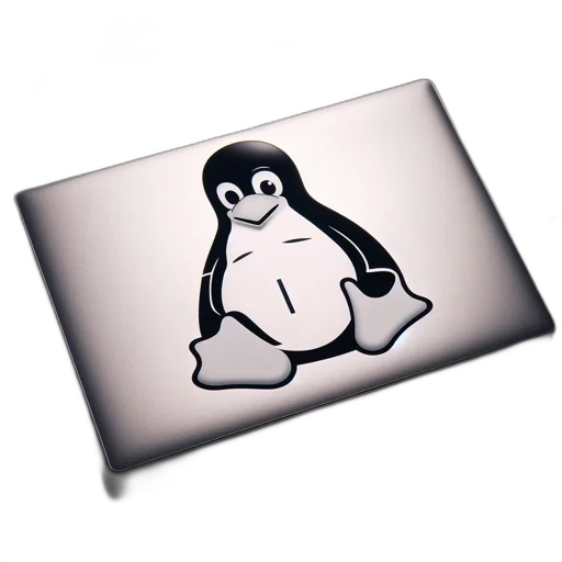 3d render, laptop, linux, logo transparent PNG cut-out