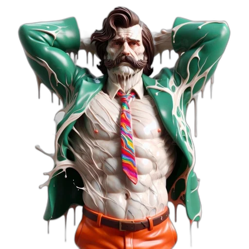 jacket, robot, face, staff transparent PNG cut-out