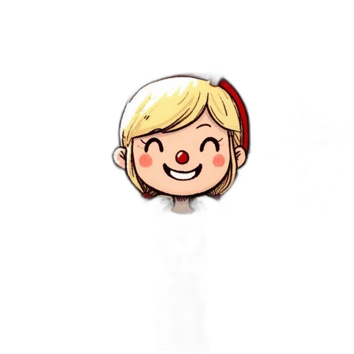 staff, face, cartoon, 3d render transparent PNG cut-out