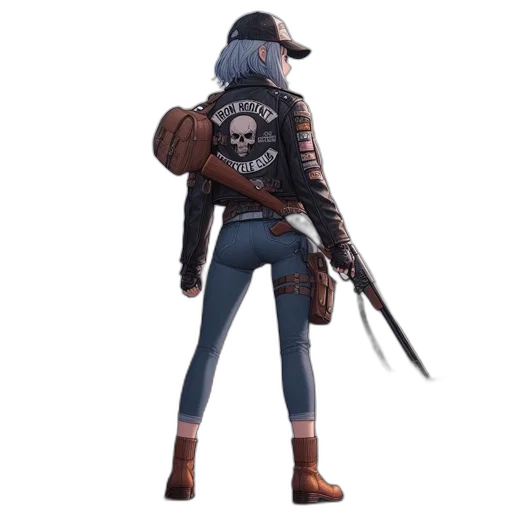 jacket, weapon, staff, sword transparent PNG cut-out