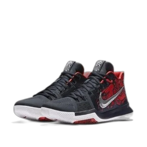 shoes, pair, black, red transparent PNG cut-out