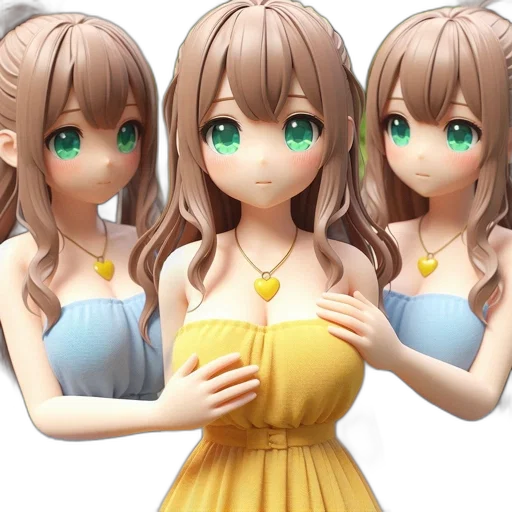 dress, face, mask, 3d render transparent PNG cut-out