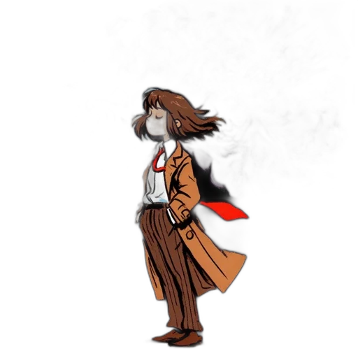 jacket, staff, concept art, pixel art transparent PNG cut-out