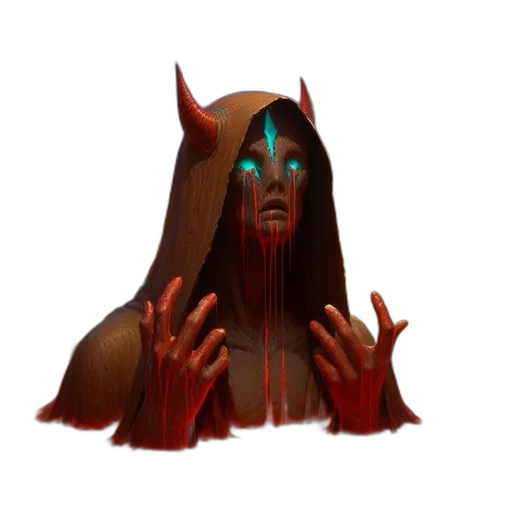 creature, mask, face, staff transparent PNG cut-out
