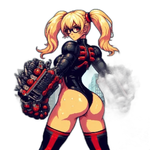 robot, weapon, comic book art, concept art transparent PNG cut-out