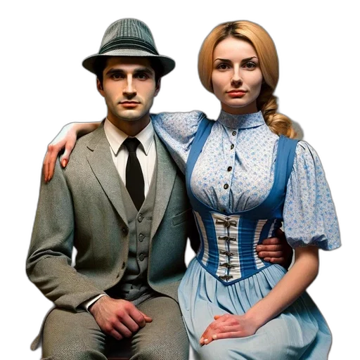 dress, hat, photorealistic, concept art transparent PNG cut-out