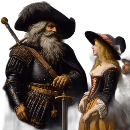 hat, sword, fantasy art, concept art transparent PNG cut-out