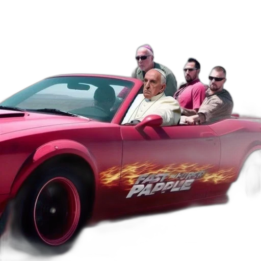 car, concept art, vaporwave, fire transparent PNG cut-out