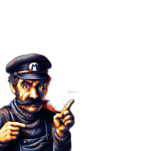 staff, weapon, face, jacket transparent PNG cut-out