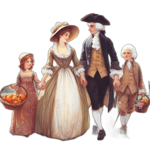 dress, hat, oil painting, watercolor transparent PNG cut-out