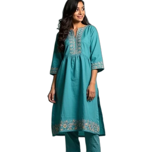 dress, blue, green, teal transparent PNG cut-out