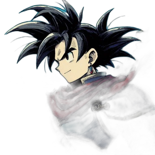 staff, jacket, dragon, hair transparent PNG cut-out