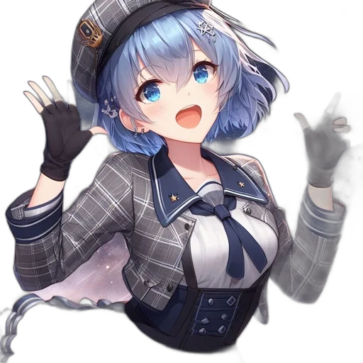 staff, robot, hat, jacket transparent PNG cut-out