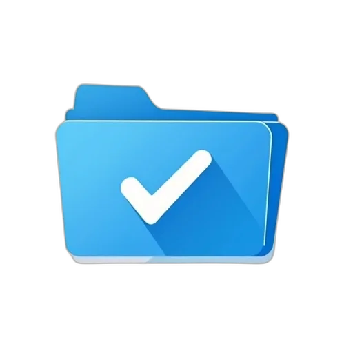 blue, stylized, icon, folder transparent PNG cut-out