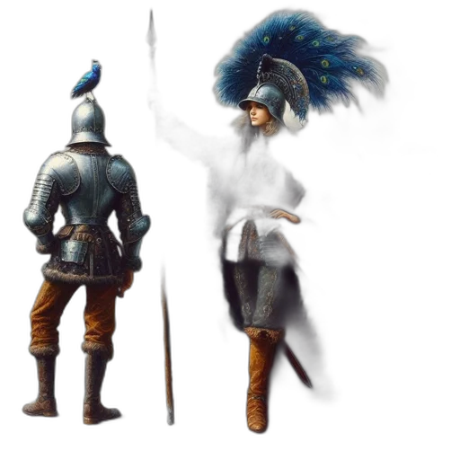 sword, hat, staff, crown transparent PNG cut-out