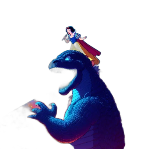 dragon, creature, animal, staff transparent PNG cut-out