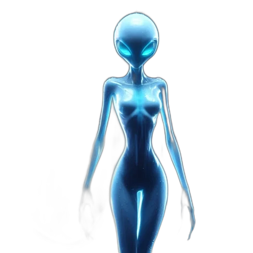 robot, dress, creature, staff transparent PNG cut-out