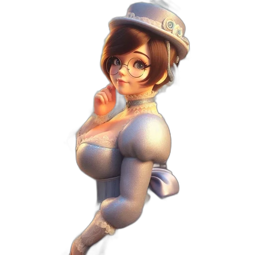 staff, robot, hat, dress transparent PNG cut-out