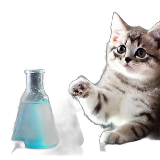 bottle, animal, concept art, photorealistic transparent PNG cut-out