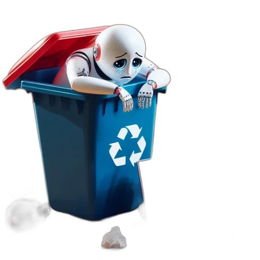 robot, 3d render, concept art, photorealistic transparent PNG cut-out