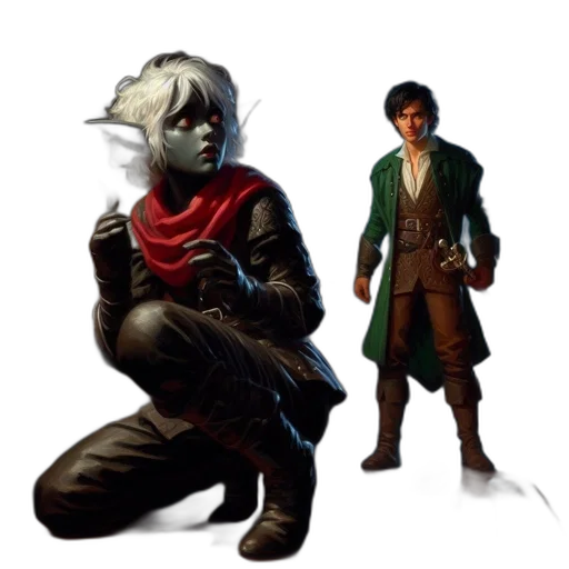 concept art, fantasy art, comic book art, pixel art transparent PNG cut-out
