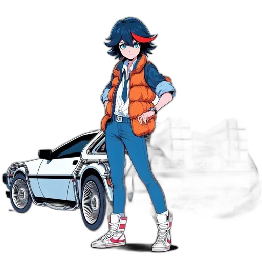 car, jacket, weapon, concept art transparent PNG cut-out
