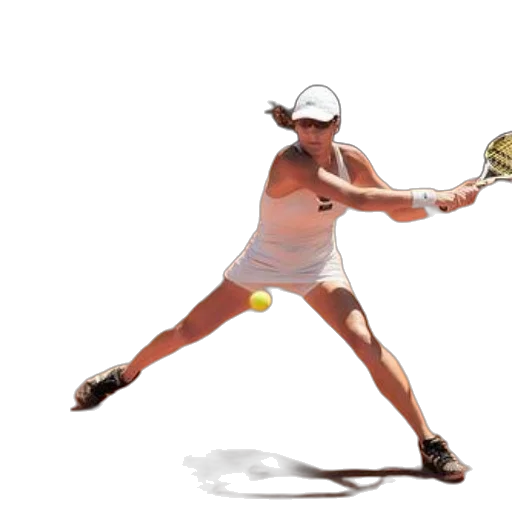 photorealistic, 3d render, female, tennis transparent PNG cut-out