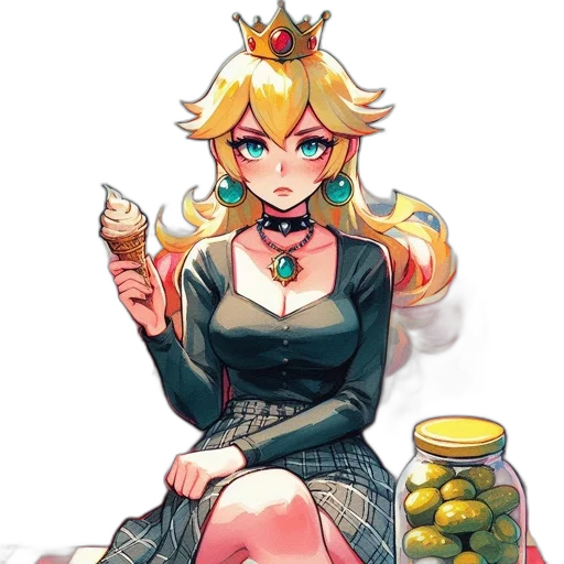 crown, dress, food, staff transparent PNG cut-out