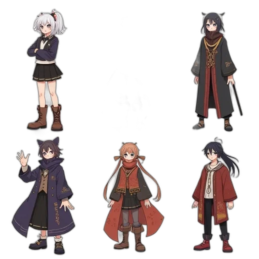 staff, concept art, anime, fantasy art transparent PNG cut-out