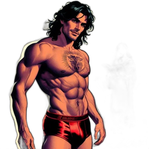 comic book art, concept art, fantasy art, photorealistic transparent PNG cut-out