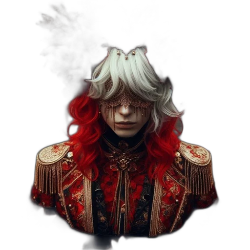 face, jacket, crown, mask transparent PNG cut-out