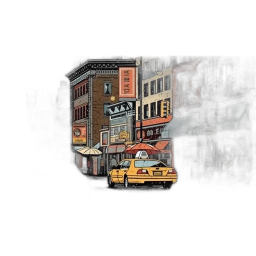 building, furniture, concept art, photorealistic transparent PNG cut-out