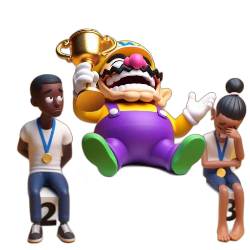 crown, staff, concept art, 3d render transparent PNG cut-out