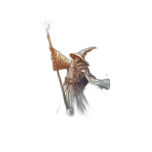 dragon, creature, animal, staff transparent PNG cut-out