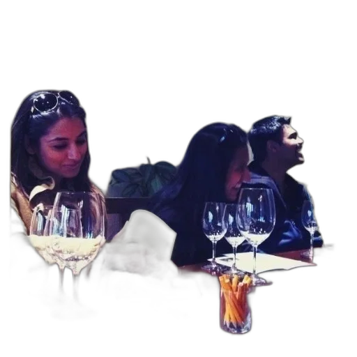 food, photorealistic, three, people transparent PNG cut-out