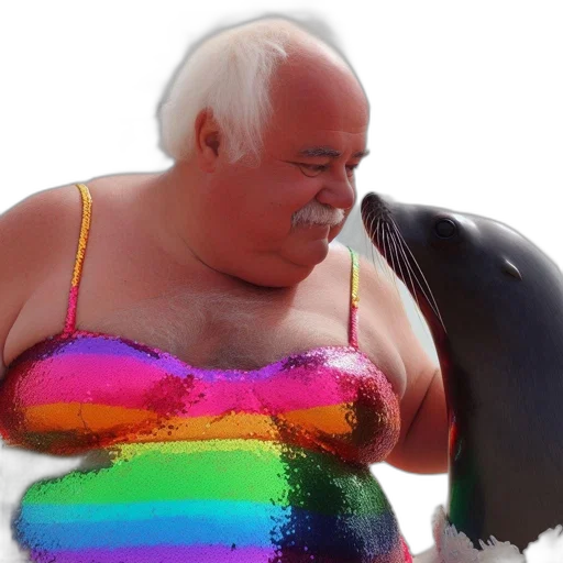 animal, creature, dress, vaporwave transparent PNG cut-out