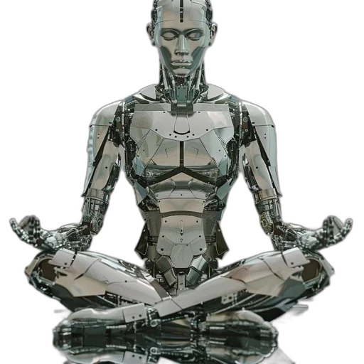 robot, cyberpunk, concept art, 3d render transparent PNG cut-out