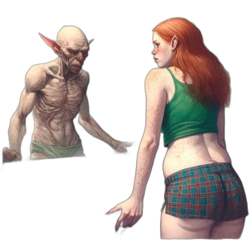 creature, concept art, comic book art, fantasy art transparent PNG cut-out