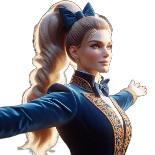 staff, crown, hair, face transparent PNG cut-out