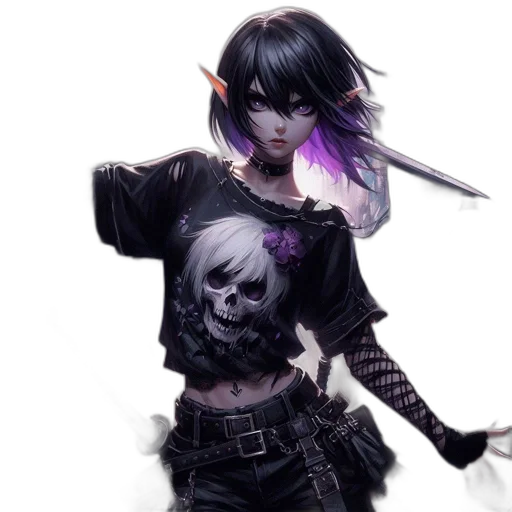 fantasy art, concept art, pixel art, cyberpunk transparent PNG cut-out