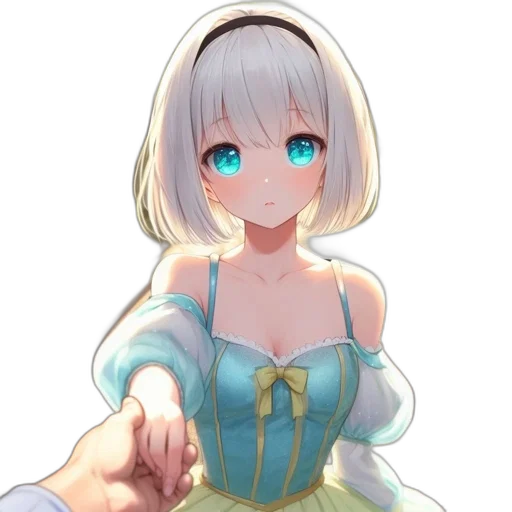 dress, robot, staff, weapon transparent PNG cut-out