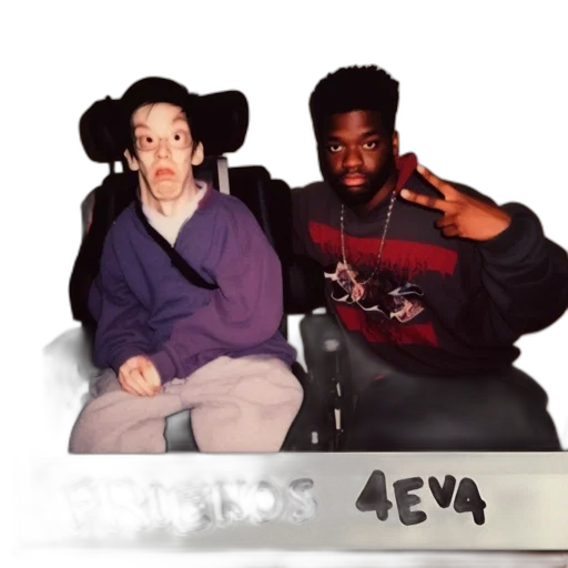 jacket, vaporwave, two, friends transparent PNG cut-out